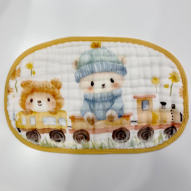 All-Season Baby Pillow - Cartoon Cotton Cloud Design, Breathable & Sweat-Absorbing for Newborns 24x39 cm