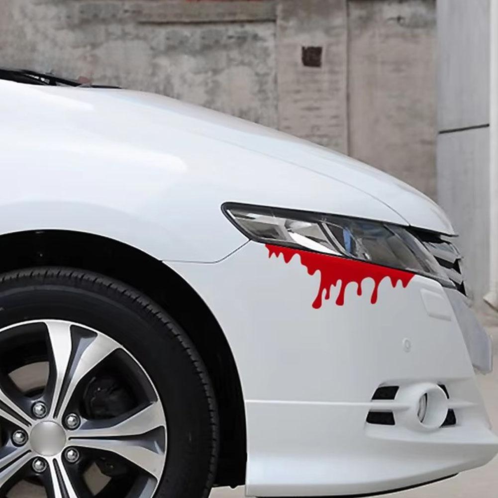 Naklejki na Halloween Red Blood Drips Auto Theme Styling Naklejka na zderzak samochodu Dekoracyjne Wodoodporne Szkło 14 cm * 5 cm Reflektor Z9Y6
