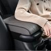 Memory Foam Car Armrest Mat Booster Console Universal Center Cushion Stripe Rhombus Embroider Armrest Seat Box