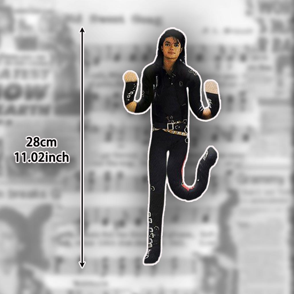 Treasuringu Michael Jackson Cosplay Prop Plush Doll Abstract Plushie Joint Mobility Adjustable Poses Stuffed Toy Fans Gifts