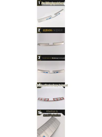 Rear Guard Plate Sequin and Trunk Bumper Protective Stickers for 17 Models of 730 Series