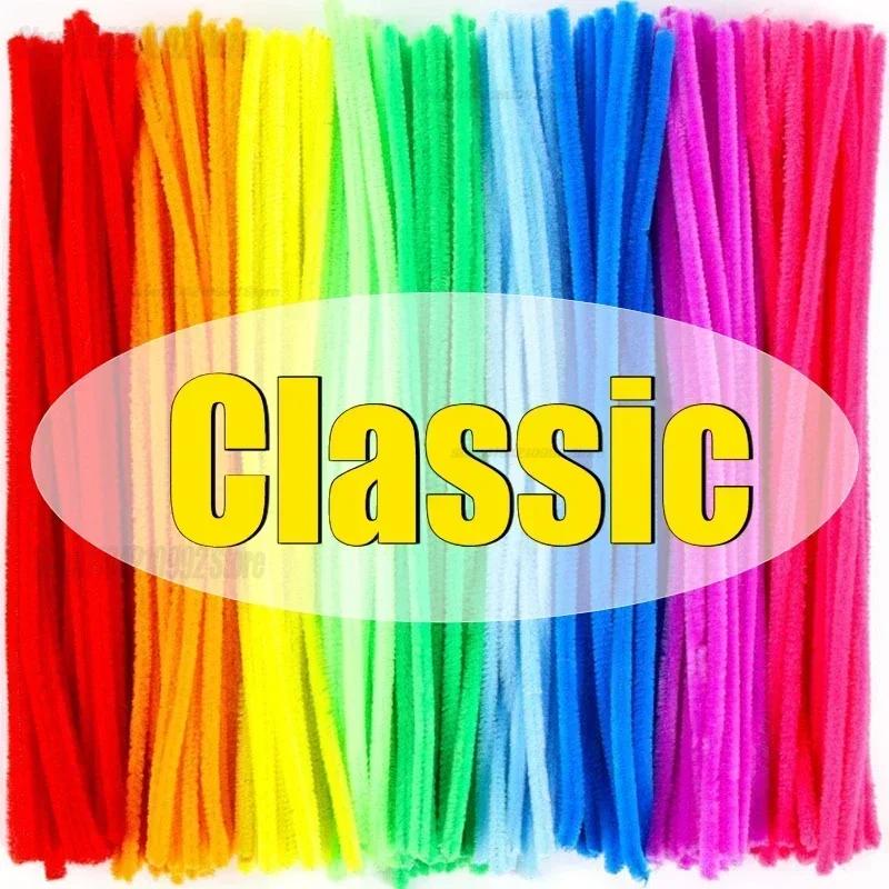 100-1000Pcs Chenille Stem Wire Kids DIY Creative Toys Chenille Sticks Cleaners Handmade Material Plush Strips Cleaning Crafts