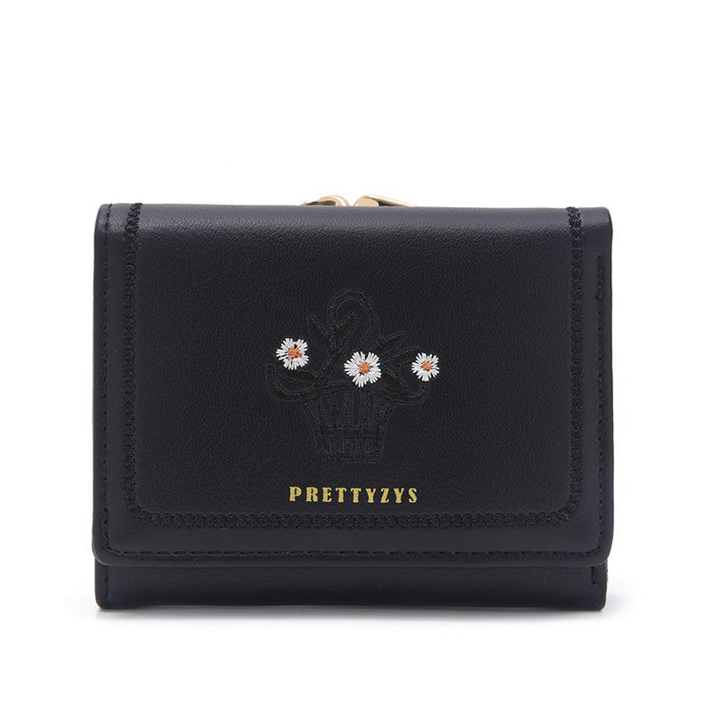 PU Printed Ins Multi Card Folding Women's Coin Wallet