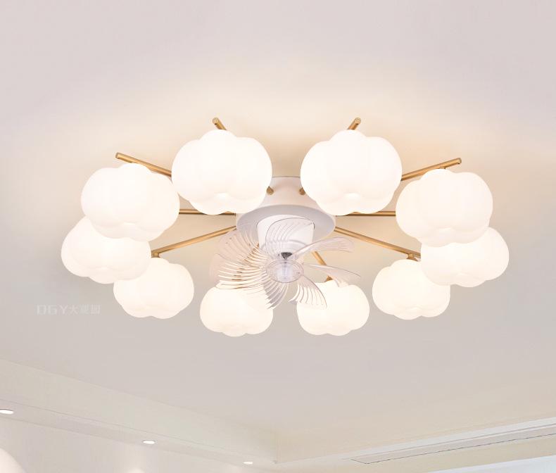 2025 Modern Minimalist Head-Shaking Fan Light for Living Room
