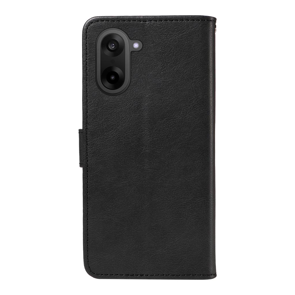 For OnePlus Nord CE5 5G/OnePlus Ace 5 Racing 5G Leather Wallet Case with Strap Solid Color Phone Stand Cover