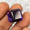 15MM Natural Purple Amethyst Cube Cut 34.2 Ct Certified Flawless Loose Gemstone