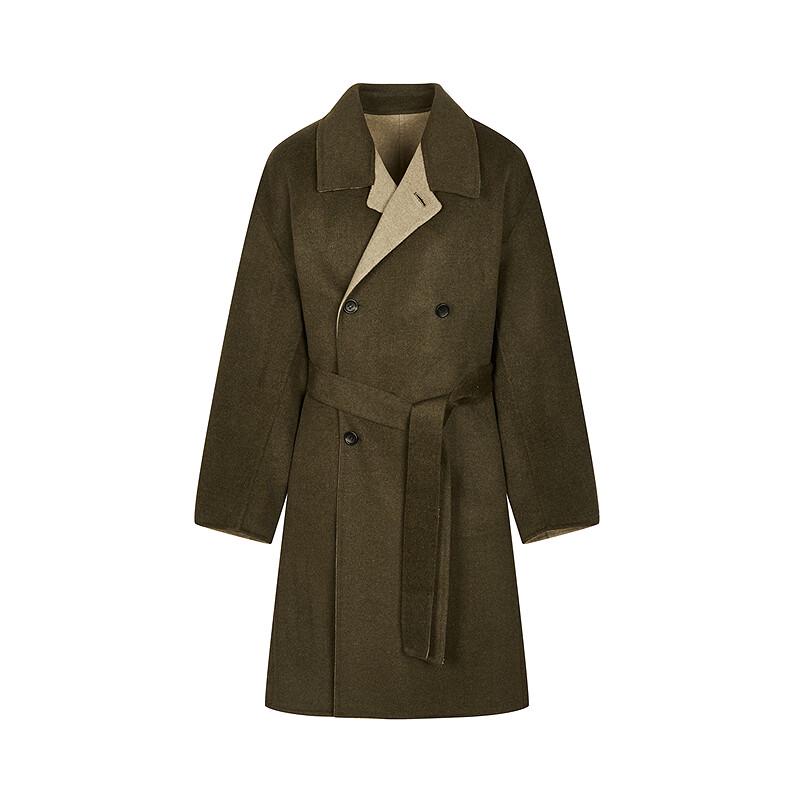 CROQUIS Men's 2025 Winter H-Lapel Long Wool Blend Coat
