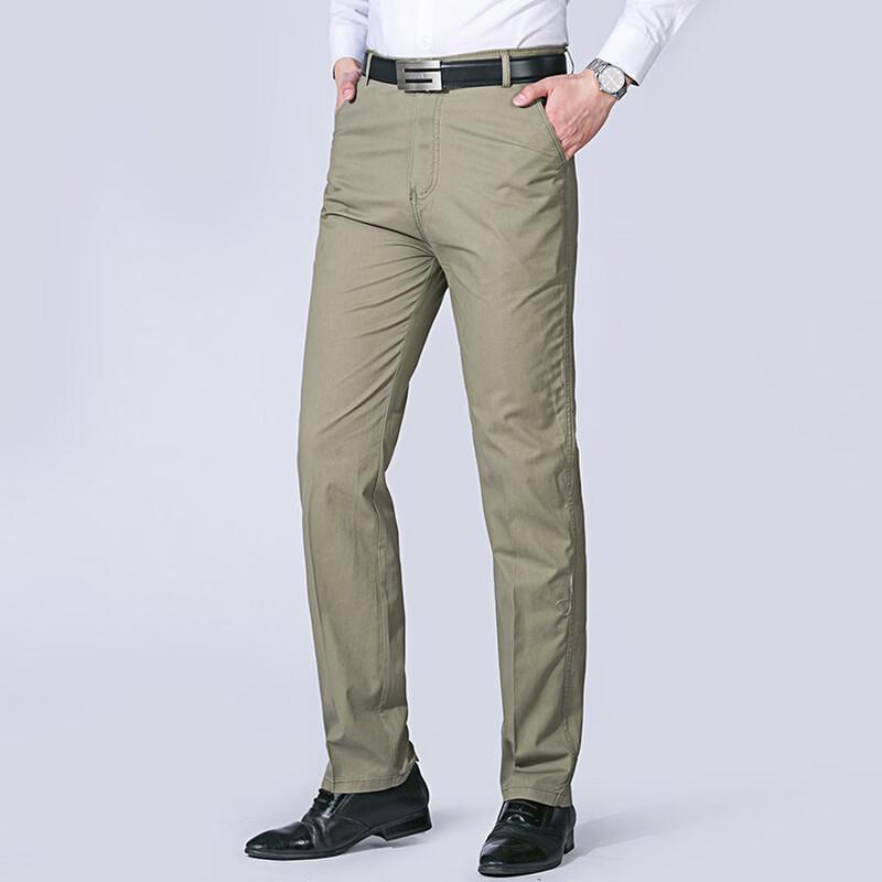 TUCANO Men's Business Casual Straight-Leg Trousers