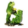 Yoga Frog Figurine Resin Couple Frog Ornament Collectible Desktop Frog Statue for Frog Lovers Gift Home Office Decoration