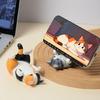 Miniature Cats Resins Statue Desk Organizers Phone Stand Creative Space Saving Decors Cute Functional Home Office Accessories