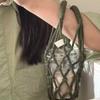 Handwoven Cup Sling Bag Hand Knitted Reusable Coffee Cup Holder Tea Cold