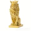 Golden Lion Statue Home & Office Decor – Gift for Men, Fathers, Boys, Grandfathers