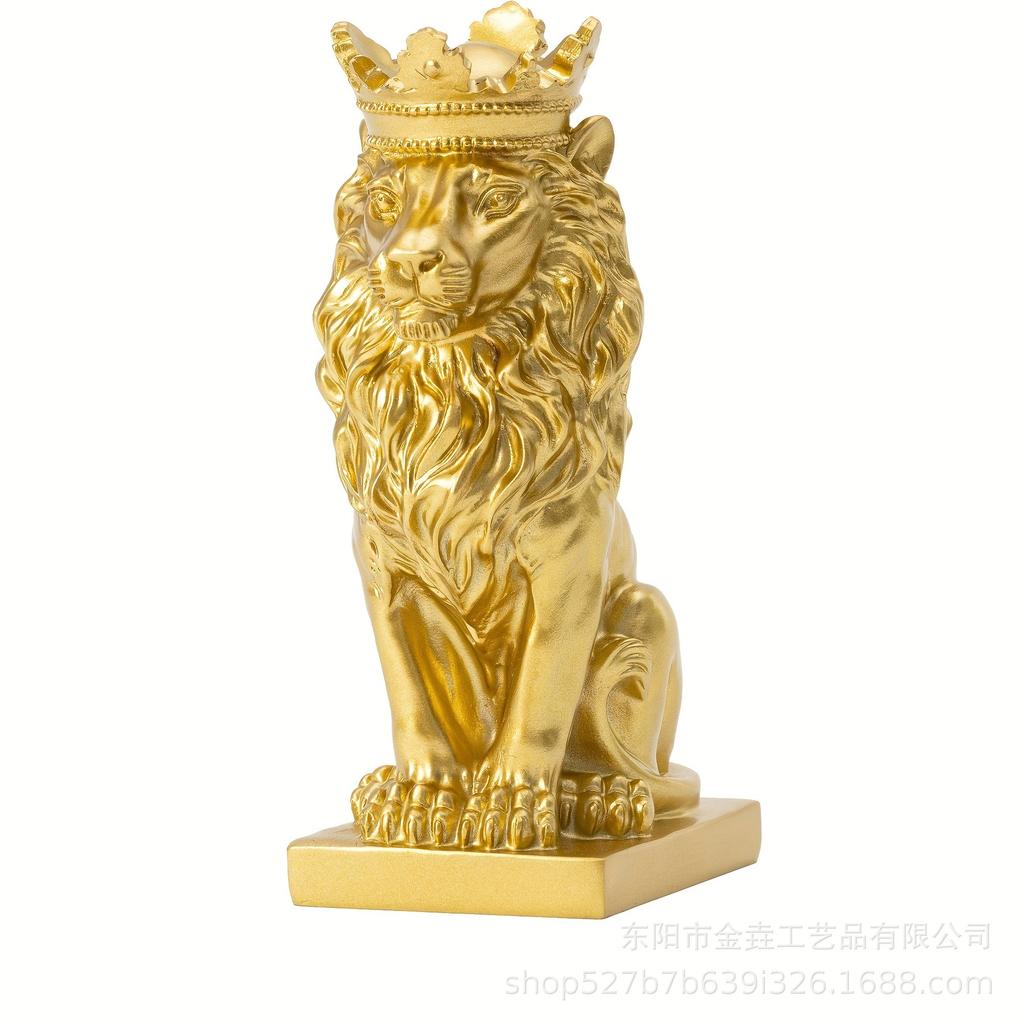 Golden Lion Statue Home & Office Decor – Gift for Men, Fathers, Boys, Grandfathers