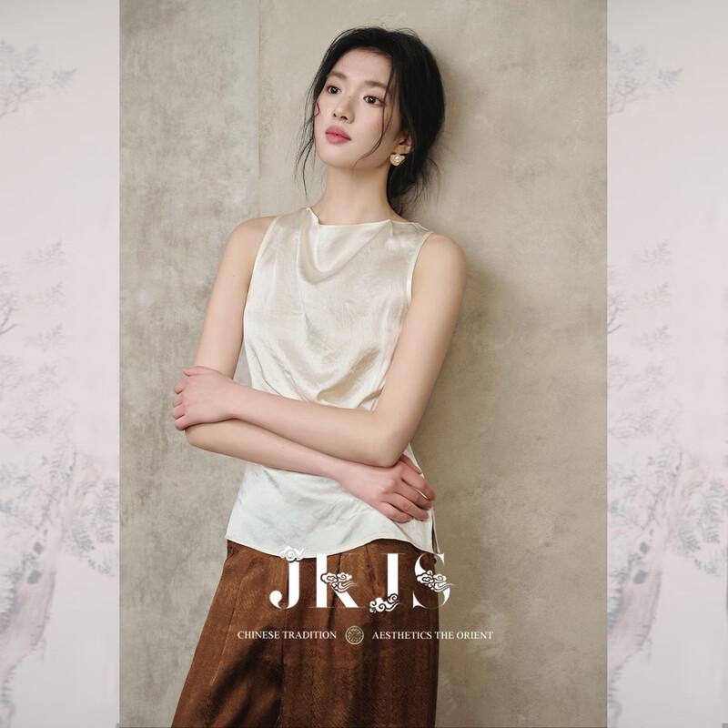 JK&JS  Пьяный Цветочный Оттенок  Новый Ацетатный Топ-Жилет в Китайском Стиле M