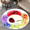 1PC Colorful Cartoon Dandy Round Rug, Non-slip Chair Mat, Home Decor, Circle Carpet Perfect for Office, Bedroom, Living Room,Christmas gift