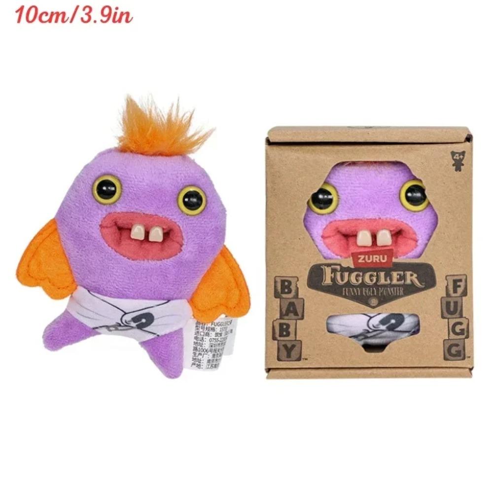 Fuggler Monștri cu Dinți Urați Jucării de Pluș Fuggler Bebeluș Desen Animat Ciudat cu Ochi Mari Iepure Peluche Kawaii Multicolor Păpușă de Pluș 8-9CM