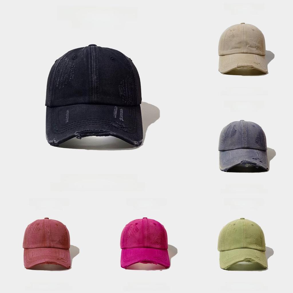 Baseball Cap Men Women Vintage Washed Cotton Wide Brim Sun Hat For Streetwear