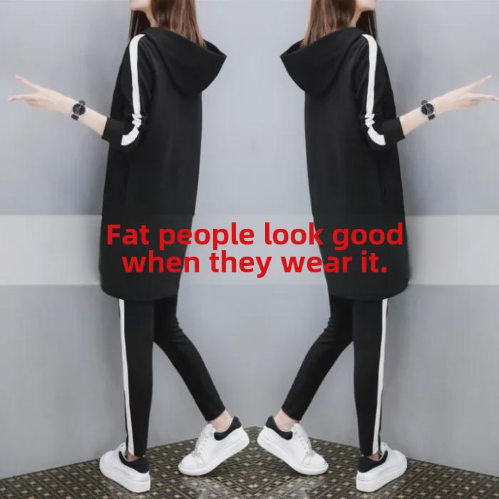 Koreanischer Stil 2022 Herbst/Winter Damen Locker sitzendes Sportswear Zweiteiliges Set