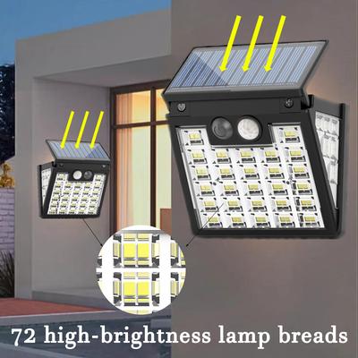 LED Motion Sensor Wall Lamp Solar Light Outdoor Garden Light 3 Lighting Modes Solar Fence Light Waterproof Solar Patio Lamp