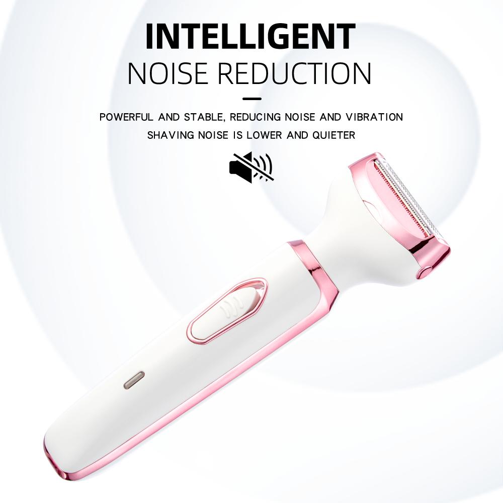 4 In 1 Electric Lady Shaver Body Hair Removal Epilator Painless Cordless Trimmer Razor Gifts For Women