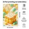 Toast Dessert Cute Print Towel, Quick Dry Absorbent Hand Towel for Bathroom