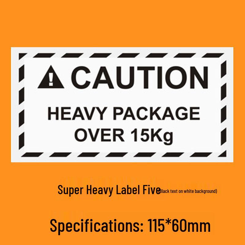 Heavy Package Warning & Team Lift Sticker Set
