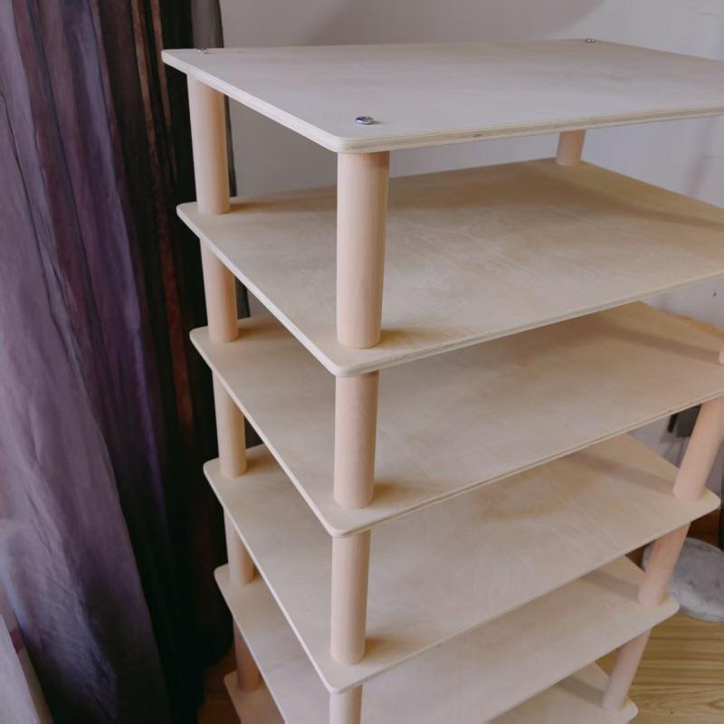 Children's Natural Wood Multi-Layer Storage Rack for Toys and Kindergarten Rooms