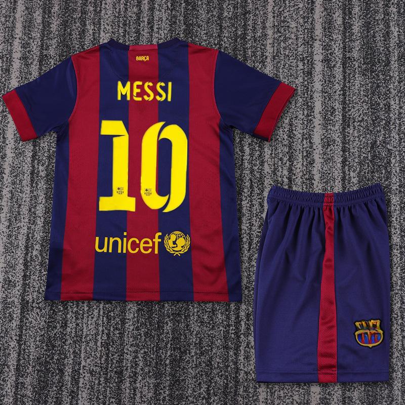 Klassisches Retro-Fußballtrikot Barcelona Kaiser M Thailändischer Kinderanzug Retro-Kinderanzug