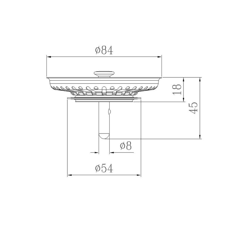 ABGR-Kitchen Sink Accessories Vegetable Washbasin Strainer 84Mm Drainer Sealer Umbrella Waste Sink Filter