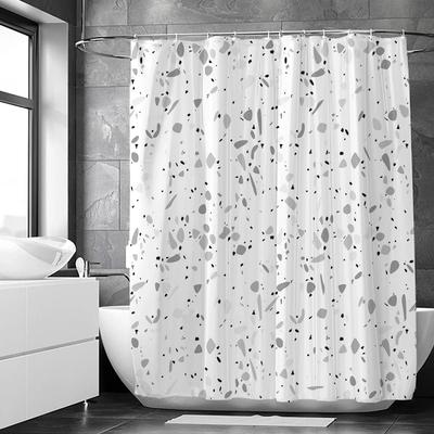 Modern Schlicht Mosaik Duschvorhang Wasserdichte Badvorhänge mit 12 Haken für Badezimmer Heimdekoration Polyester Stoff Paravent