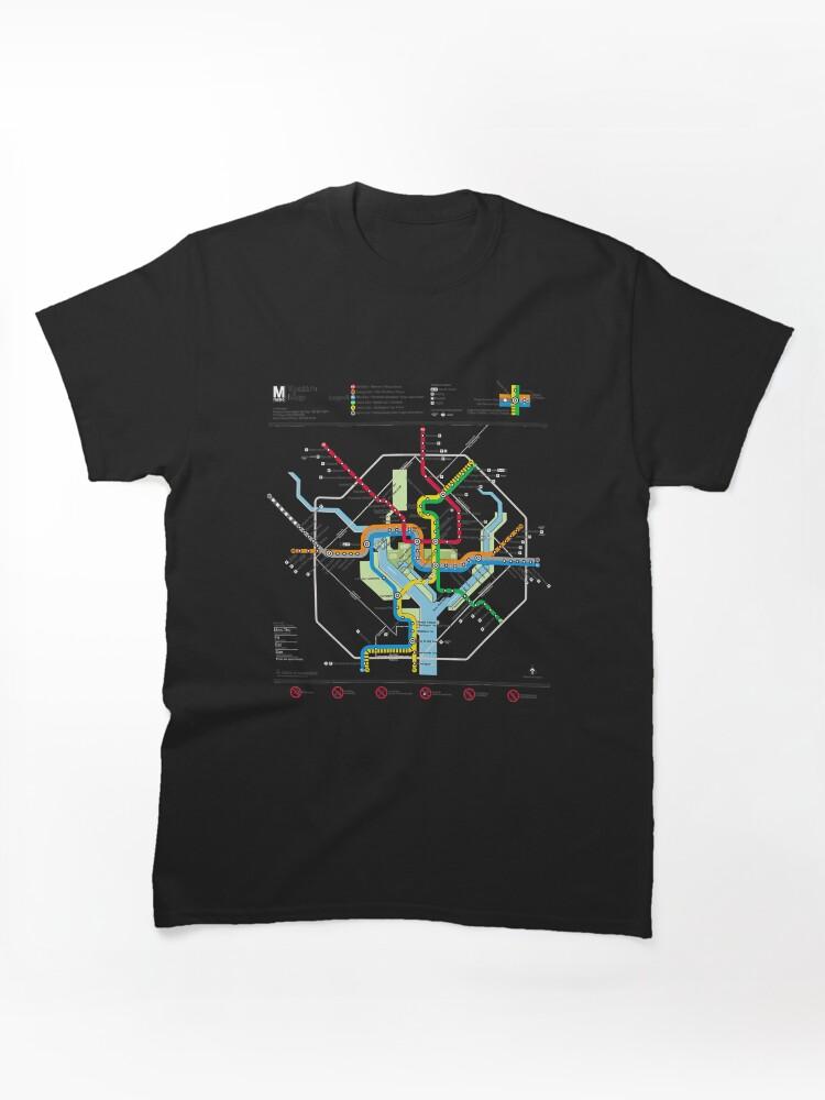 Metro Washington DC Metro Map Silver Line Classic T-Shirt