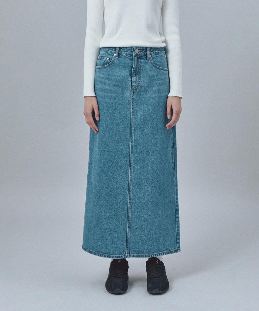 REST&RECREATION Denim Maxi Skirt - Blue