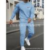 Mens Casual Hooded Sweatshirt Set Long Sleeve Tracksuit Lightweight Sporty Outfit Teens Young Adults
