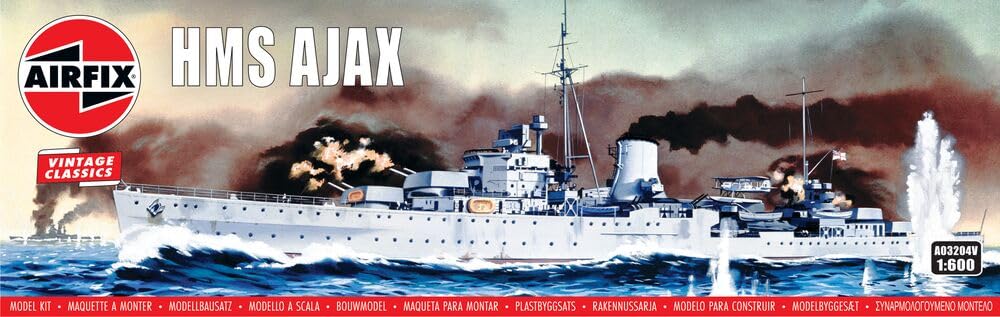 

Airfix Vintage Classic Series British HMS Ajax Plastic Model 1/600 X-3204V