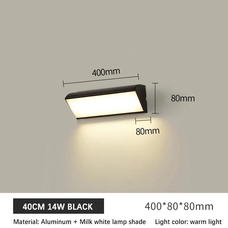 Long Strip LED Outdoor Wall Lamps Waterproof Aluminum Lights Porch Garden Corridor Sconce Warm/Cold Light Long Wall Light IP65