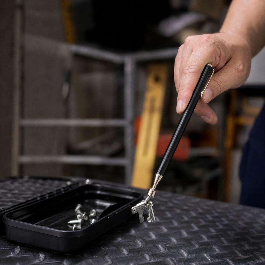 Telescoping Magnetic Pickup Tool with 2 Lb Pull Capacity for Dropped Objects
