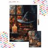 5D Diy Halloween Witch Hat Pumpkin Candle Diamond Painting Embroidery Cross Stitch Embroidery Home Decor