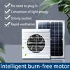 High Speed Ventilation Fan Waterproof Solar Panel Wall Mounted Exhaust Fan Kit Window and Wall Dual Use Suction Fan