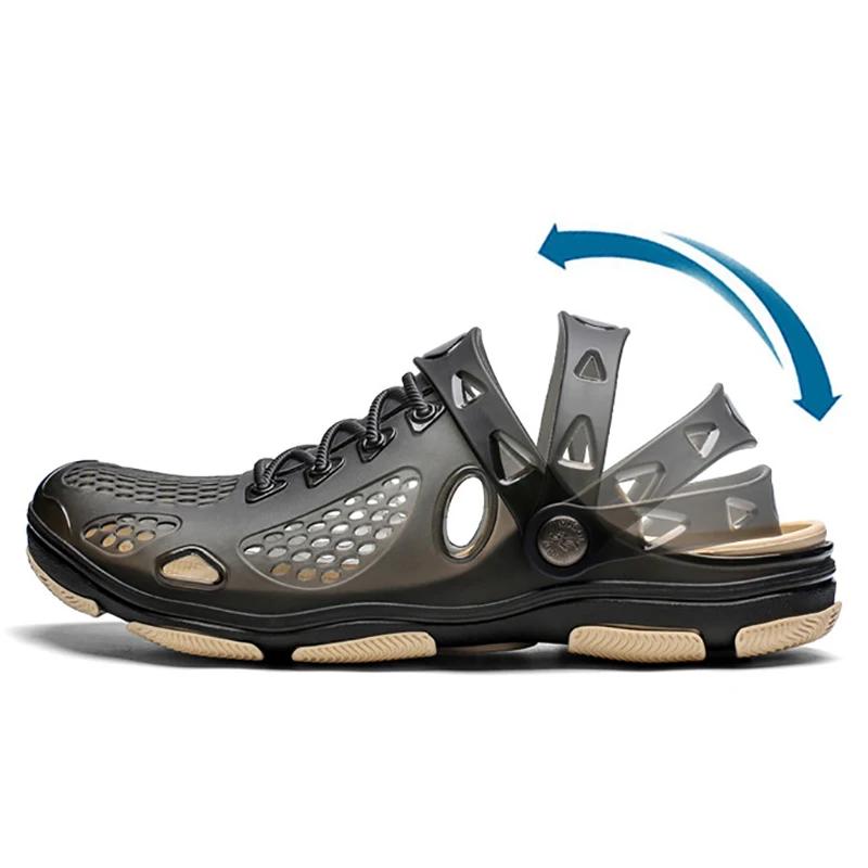 НОВЫЕ летние мужские сандалии легкие мужские повседневные туфли из ЭВА с дырками — фото 4