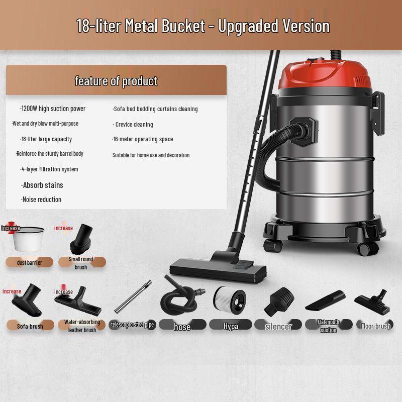 High-Power Cordless Vacuum: Compact, Strong Suction for Home, Car, Industrial Use, Automatic Dust Collection