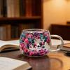300ml Glass Iced Coffee Cups Milk Cup Aesthetic Double Wall Drinkware Glass Drinking Cups Coffee Mug For Home Office Kitchen