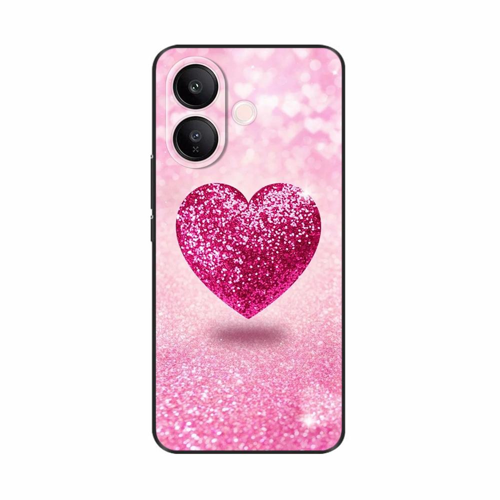 For Vivo V60 Lite Case Case Sweet Love Heart Flower Soft Silicone TPU Cover For Vivo V60 Lite 4G 5G Phone Cases Protective Coque