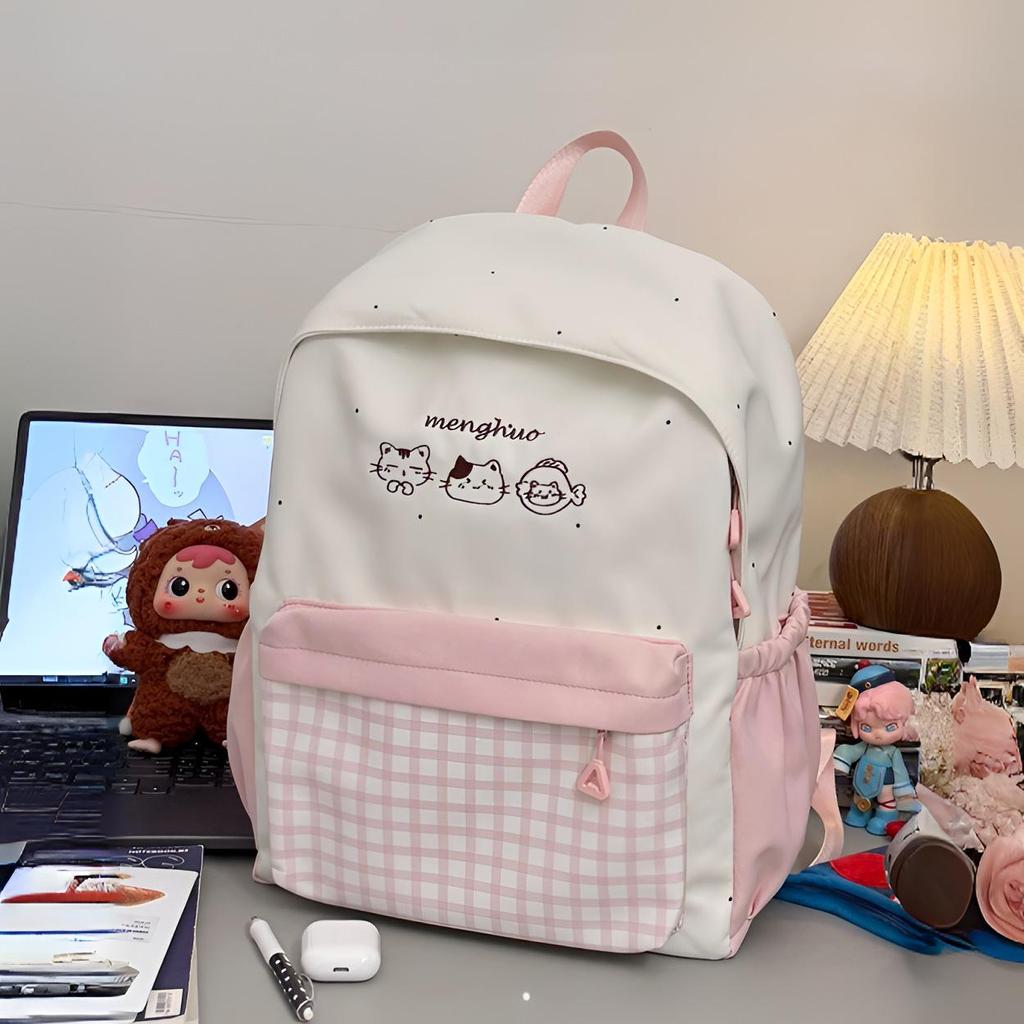 Japanese-Style Cute Backpack for Students: Lightweight, Double-Shoulder Bag for Elementary To High School Girls