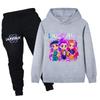 Winter Casual Comfortable Witch Hunting Group Printed Children's Set Hooded Sweatshirt Set
