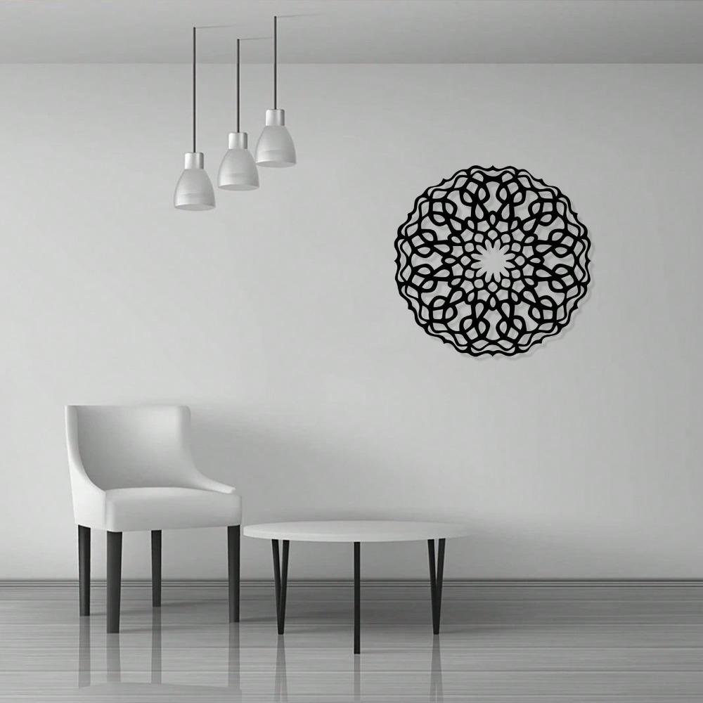 Vintage Bohemian Mandala Metal Wall Art Rustproof Iron Round Home Decor for Living Room