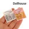 1Set 1:12 Puppenhaus Mini Messer Gabel Löffel Clips Geschirr mit Aufbewahrungsbox Puppenhaus Küchenutensilien Dekor Zubehör