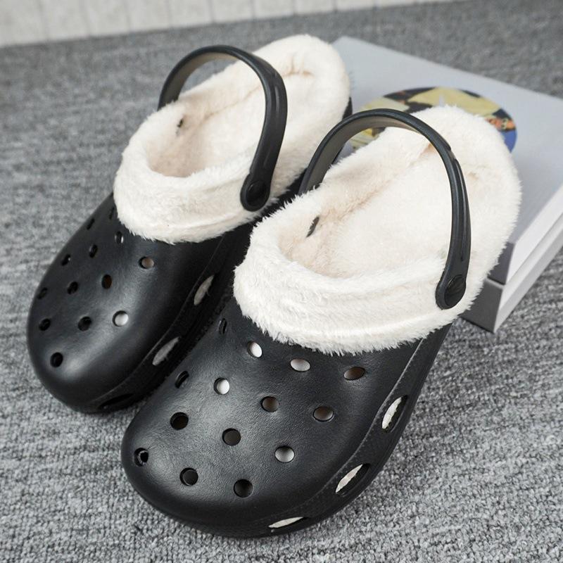 

Women s Winter Fleece-Lined Closed-Toe Casual Multi-Color Cotton Slippers 38/39