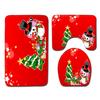 Christmas Bathroom Floor Mat Toilet Three-Piece Set