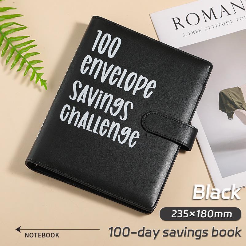 Cross-Border Exclusive Savings Challenge Loose-Leaf Notebook with 1-100 Cash Envelope Card Film