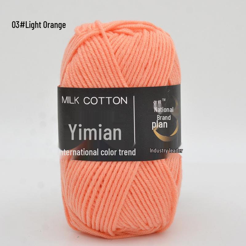 Yimian Milk Cotton Yarn for Baby Crochet: 4 Strands for Dolls, Slippers & Blankets